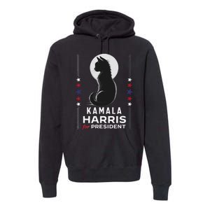 Kamala Harris Cat Ladies Vote Positive Funny 2024 Premium Hoodie