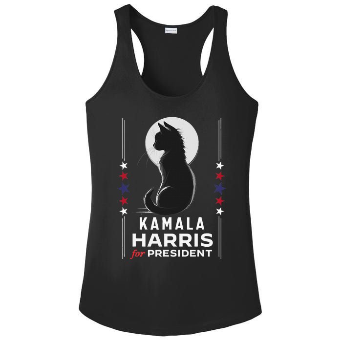 Kamala Harris Cat Ladies Vote Positive Funny 2024 Ladies PosiCharge Competitor Racerback Tank