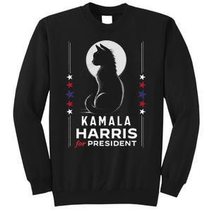 Kamala Harris Cat Ladies Vote Positive Funny 2024 Tall Sweatshirt