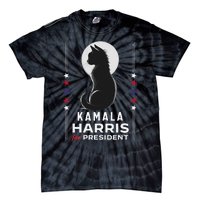 Kamala Harris Cat Ladies Vote Positive Funny 2024 Tie-Dye T-Shirt