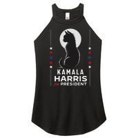 Kamala Harris Cat Ladies Vote Positive Funny 2024 Women's Perfect Tri Rocker Tank