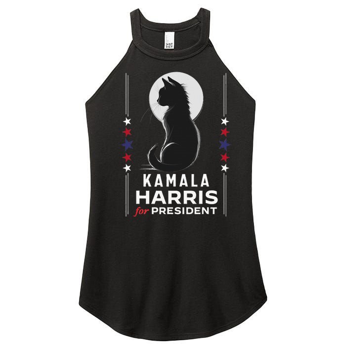 Kamala Harris Cat Ladies Vote Positive Funny 2024 Women's Perfect Tri Rocker Tank