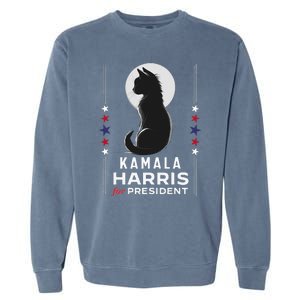 Kamala Harris Cat Ladies Vote Positive Funny 2024 Garment-Dyed Sweatshirt