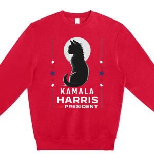 Kamala Harris Cat Ladies Vote Positive Funny 2024 Premium Crewneck Sweatshirt