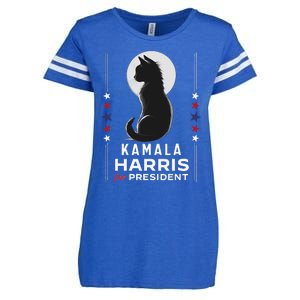 Kamala Harris Cat Ladies Vote Positive Funny 2024 Enza Ladies Jersey Football T-Shirt