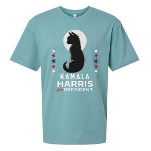 Kamala Harris Cat Ladies Vote Positive Funny 2024 Sueded Cloud Jersey T-Shirt