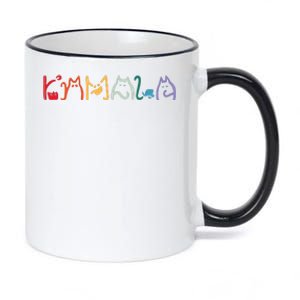 Kamala Harris Cat Lettering Positive Funny 11oz Black Color Changing Mug