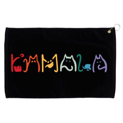 Kamala Harris Cat Lettering Positive Funny Grommeted Golf Towel