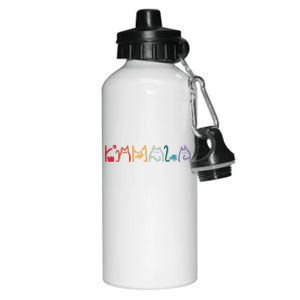 Kamala Harris Cat Lettering Positive Funny Aluminum Water Bottle 