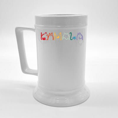 Kamala Harris Cat Lettering Positive Funny Beer Stein