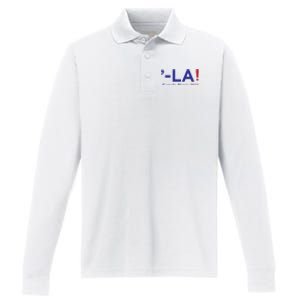 Kamala Harris Comma La 2024 Performance Long Sleeve Polo