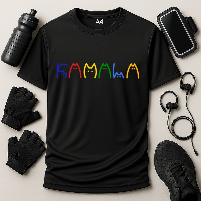 Kamala Harris Cat Lettering Funny Cooling Performance Crew T-Shirt