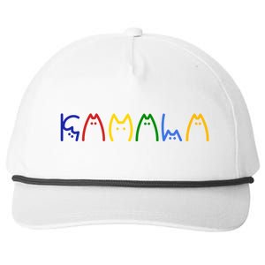 Kamala Harris Cat Lettering Funny Snapback Five-Panel Rope Hat