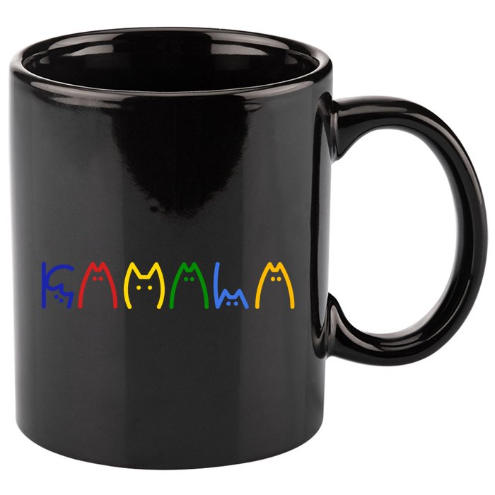 Kamala Harris Cat Lettering Funny 11oz C Handle Ceramic Mug