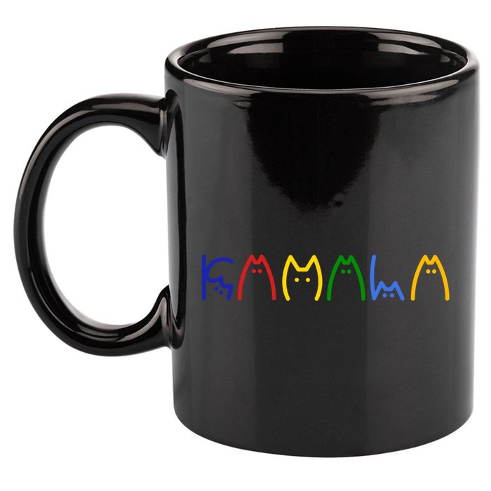 Kamala Harris Cat Lettering Funny 11oz C Handle Ceramic Mug