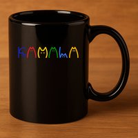 Kamala Harris Cat Lettering Funny 11oz C Handle Ceramic Mug
