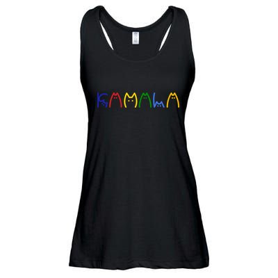 Kamala Harris Cat Lettering Funny Ladies Essential Flowy Tank