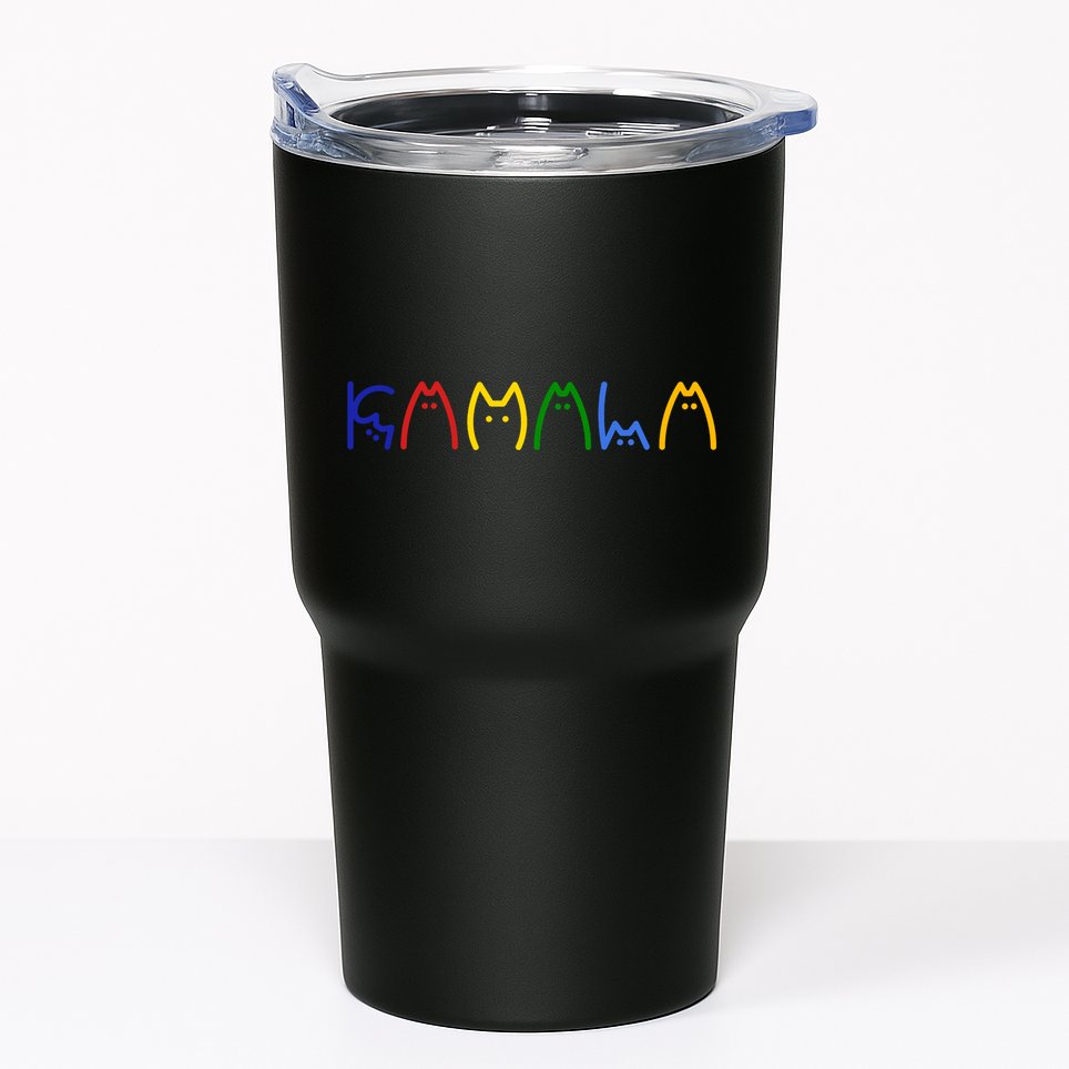 Kamala Harris Cat Lettering Funny Tumbler