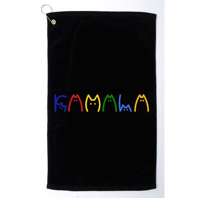 Kamala Harris Cat Lettering Funny Golf Towel
