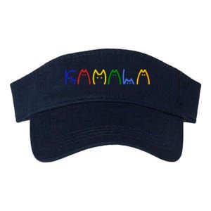 Kamala Harris Cat Lettering Funny Valucap Bio-Washed Visor