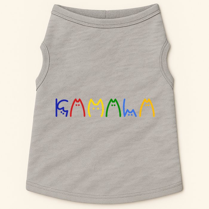 Kamala Harris Cat Lettering Funny Doggie Tank