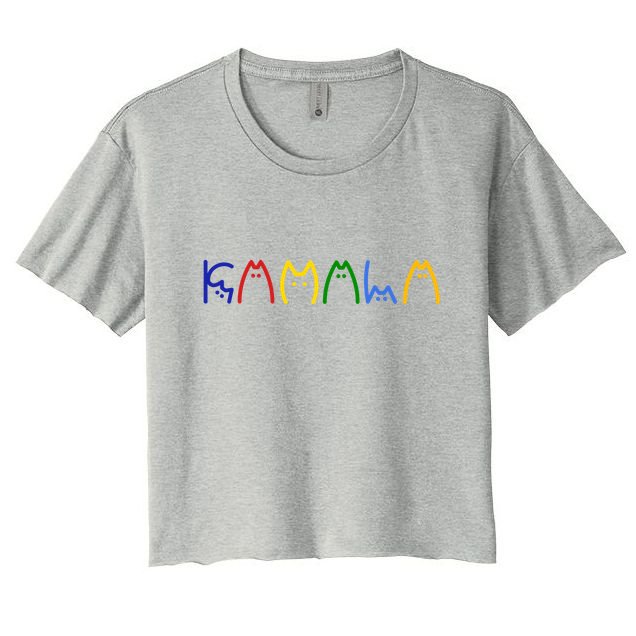 Kamala Harris Cat Lettering Funny Crop Top