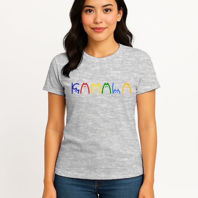 Kamala Harris Cat Lettering Funny Womens T-Shirt
