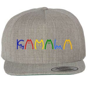 Kamala Harris Cat Lettering Funny Wool Snapback Cap