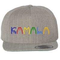 Kamala Harris Cat Lettering Funny Wool Snapback Cap