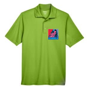 Kamala Harris Cat Pop Art Portrait Harris Walz 2024 Gift Men's Origin Performance Pique Polo