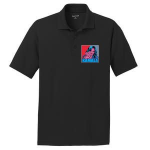 Kamala Harris Cat Pop Art Portrait Harris Walz 2024 Gift PosiCharge RacerMesh Polo