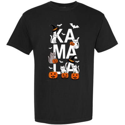 Kamala Halloween Cat Pumpkin Witch Hat Lover Kamala Haris Garment-Dyed Heavyweight T-Shirt