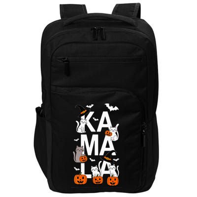 Kamala Halloween Cat Pumpkin Witch Hat Lover Kamala Haris Impact Tech Backpack