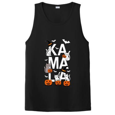 Kamala Halloween Cat Pumpkin Witch Hat Lover Kamala Haris PosiCharge Competitor Tank