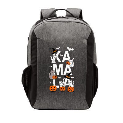 Kamala Halloween Cat Pumpkin Witch Hat Lover Kamala Haris Vector Backpack