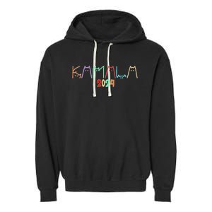 Kamala Harris Cat Lettering Funny Cat Ladies For Kamala 2024 Garment-Dyed Fleece Hoodie