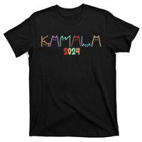 Kamala Harris Cat Lettering Funny Cat Ladies For Kamala 2024 T-Shirt