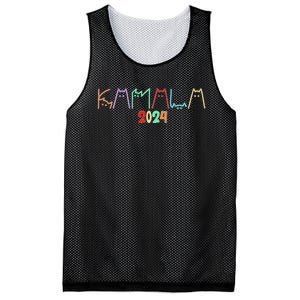 Kamala Harris Cat Lettering Funny Cat Ladies For Kamala 2024 Mesh Reversible Basketball Jersey Tank