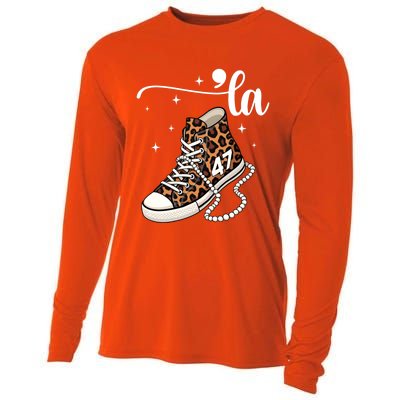 Kamala Harris Chucks And Pearls Comma La And Cute Gift Cooling Performance Long Sleeve Crew