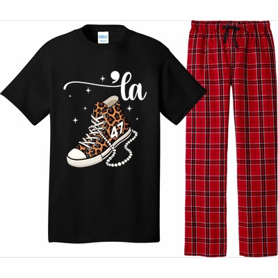 Kamala Harris Chucks And Pearls Comma La And Cute Gift Pajama Set