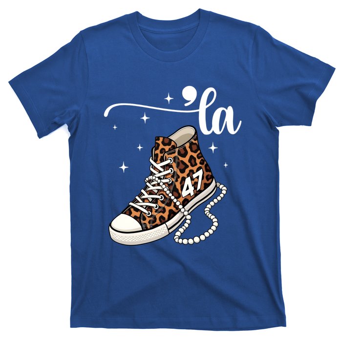 Kamala Harris Chucks And Pearls Comma La And Cute Gift T-Shirt