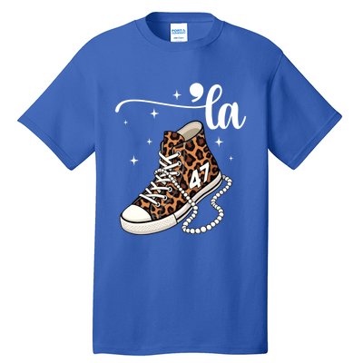 Kamala Harris Chucks And Pearls Comma La And Cute Gift Tall T-Shirt