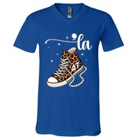 Kamala Harris Chucks And Pearls Comma La And Cute Gift V-Neck T-Shirt