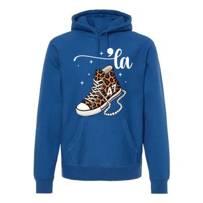 Kamala Harris Chucks And Pearls Comma La And Cute Gift Premium Hoodie