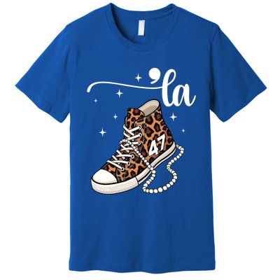 Kamala Harris Chucks And Pearls Comma La And Cute Gift Premium T-Shirt