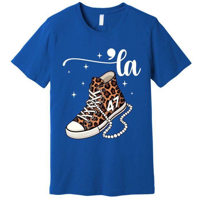 Kamala Harris Chucks And Pearls Comma La And Cute Gift Premium T-Shirt