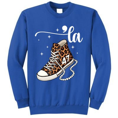 Kamala Harris Chucks And Pearls Comma La And Cute Gift Tall Sweatshirt