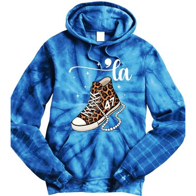 Kamala Harris Chucks And Pearls Comma La And Cute Gift Tie Dye Hoodie