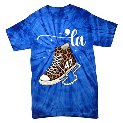 Kamala Harris Chucks And Pearls Comma La And Cute Gift Tie-Dye T-Shirt