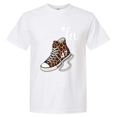 Kamala Harris Chucks And Pearls Comma La And Cute Gift Garment-Dyed Heavyweight T-Shirt